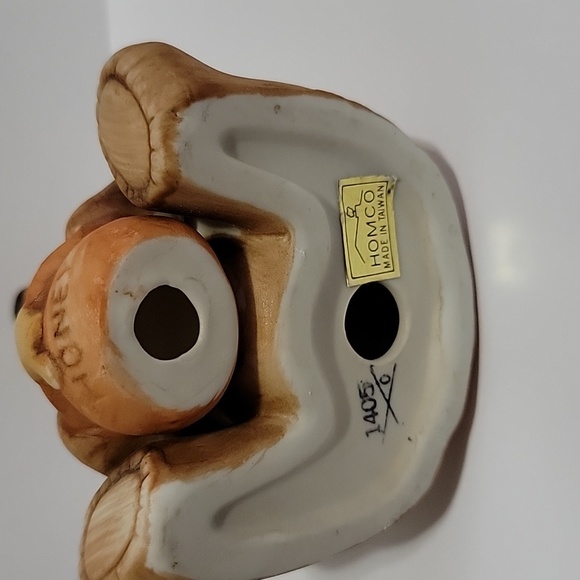 Homco Porcelain Teddy Bear With Honey Pot - Picture 5 of 6